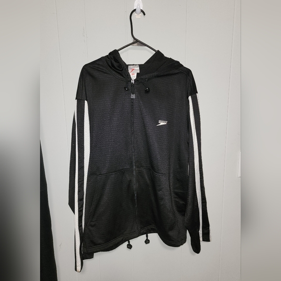 Speedo Black And White Zip Jacket - Picture 11 of 14